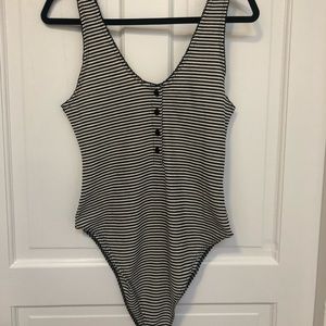 Wild Fable striped bodysuit tank NWT